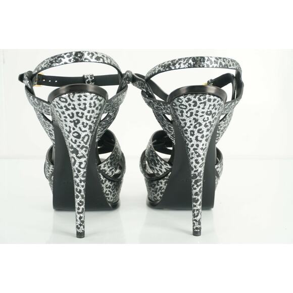 Saint Laurent Leopard Spotted Tribute T strap Platform Sandal SZ 40 10 New $995 - Picture 6 of 11